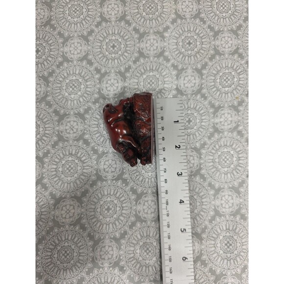 Ox, Elephant Figurine Set Dark Red Asian Zodiac‎ Statues Decor - Picture 6 of 7